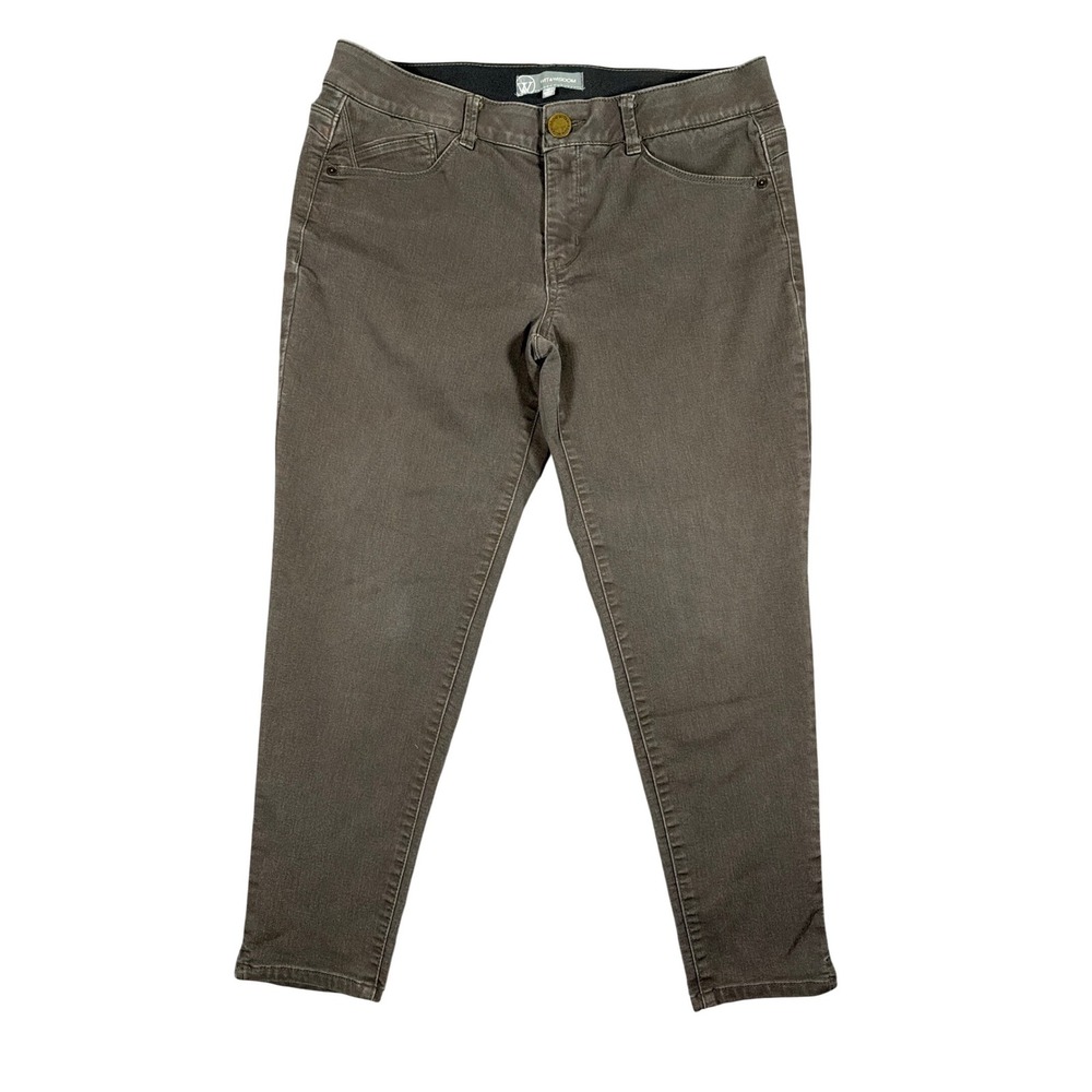Wit & Wisdom Ab-solution Skinny Pants Charcoal Gray Size 12 Stretch L1671RW02‎